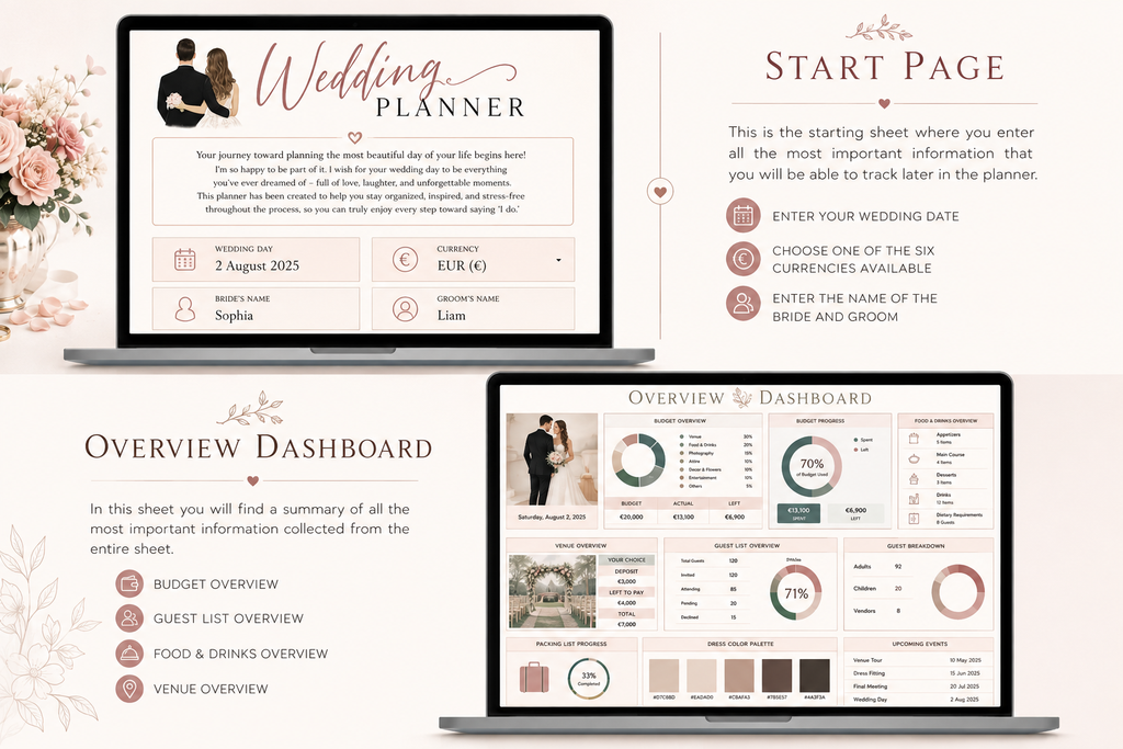 Ultimate Wedding Planner | Budget, Guest List, Seating Chart, Vendors & More