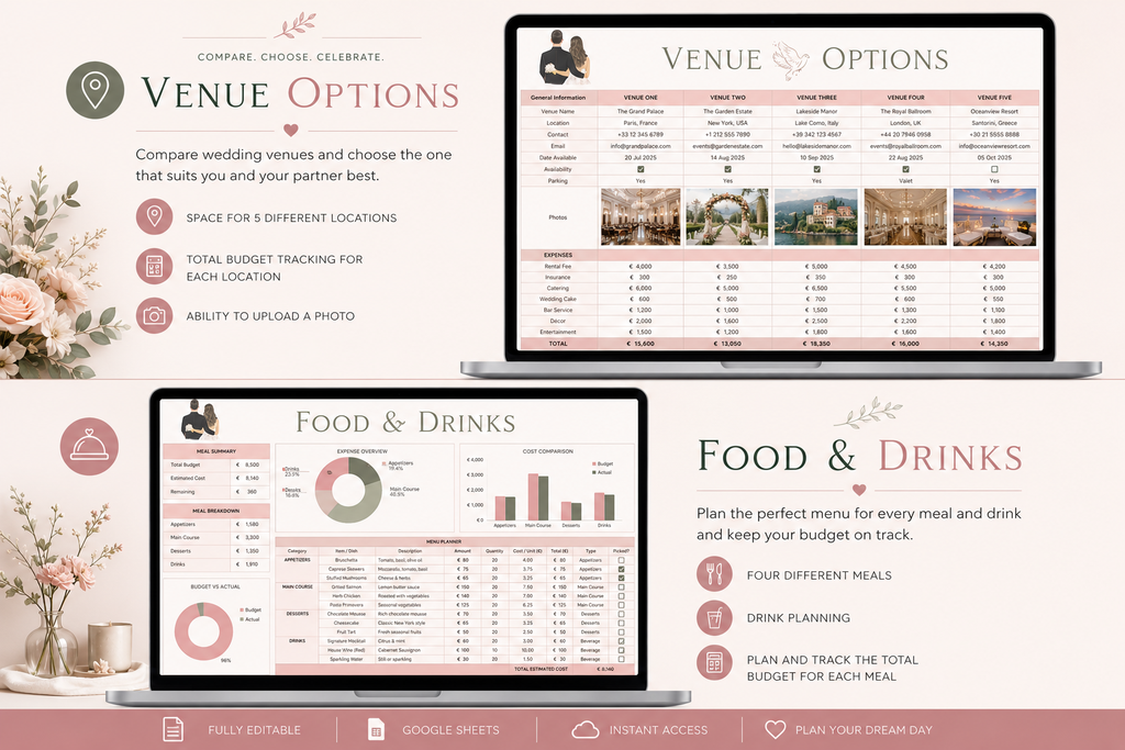 Ultimate Wedding Planner | Budget, Guest List, Seating Chart, Vendors & More